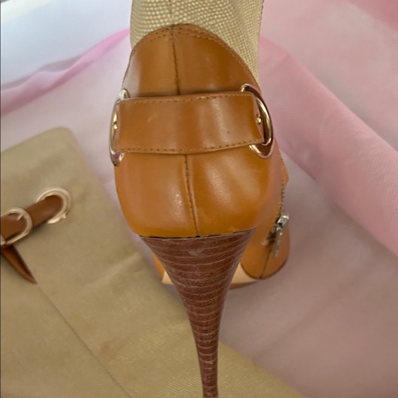 C Label Tan and Cream Heeled Boots - Picture 15 of 16